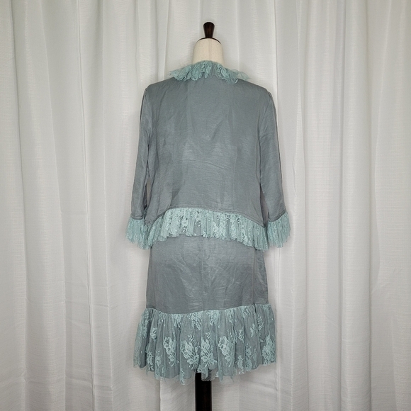 Vintage Rare Mint Lace Skirt and Tie Front Jacket Set Size Medium - Picture 3 of 14